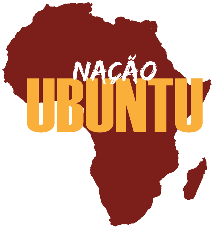 Mapa da África com o nome Nação Ubuntu